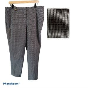WHBM Taper Ankle Chevron Print Pants